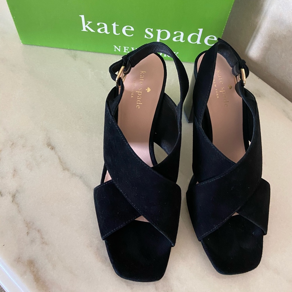 KATE SPADE Holland Peep Toe Suede Shoe